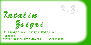 katalin zsigri business card